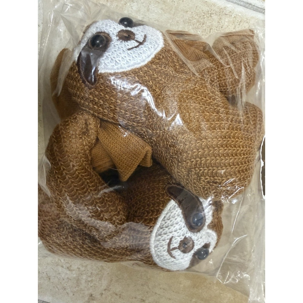 Hanging Sloth 3D Knit Crew Socks – Whimsical Animal Novelty Socks